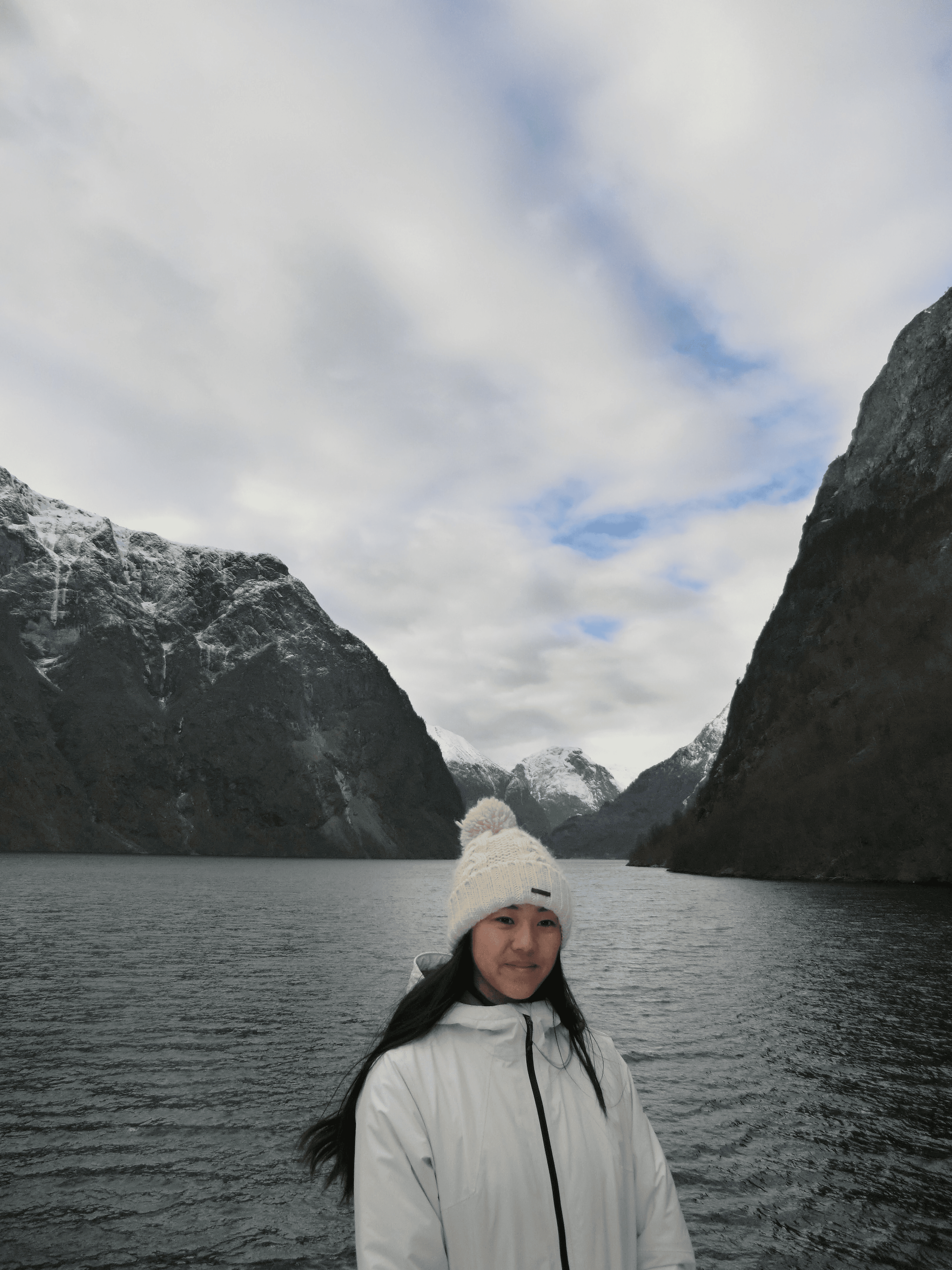 View of Flam mountains in Norway
