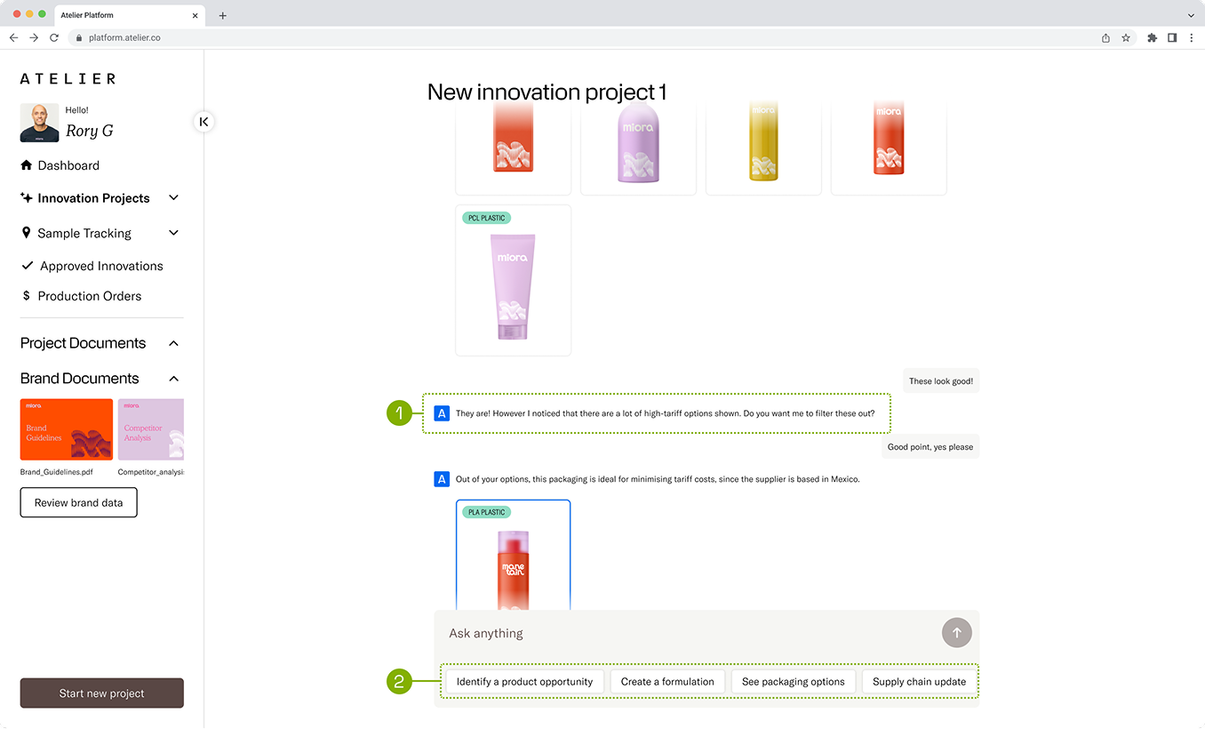 Aterlier Innovation Platform Screen Two