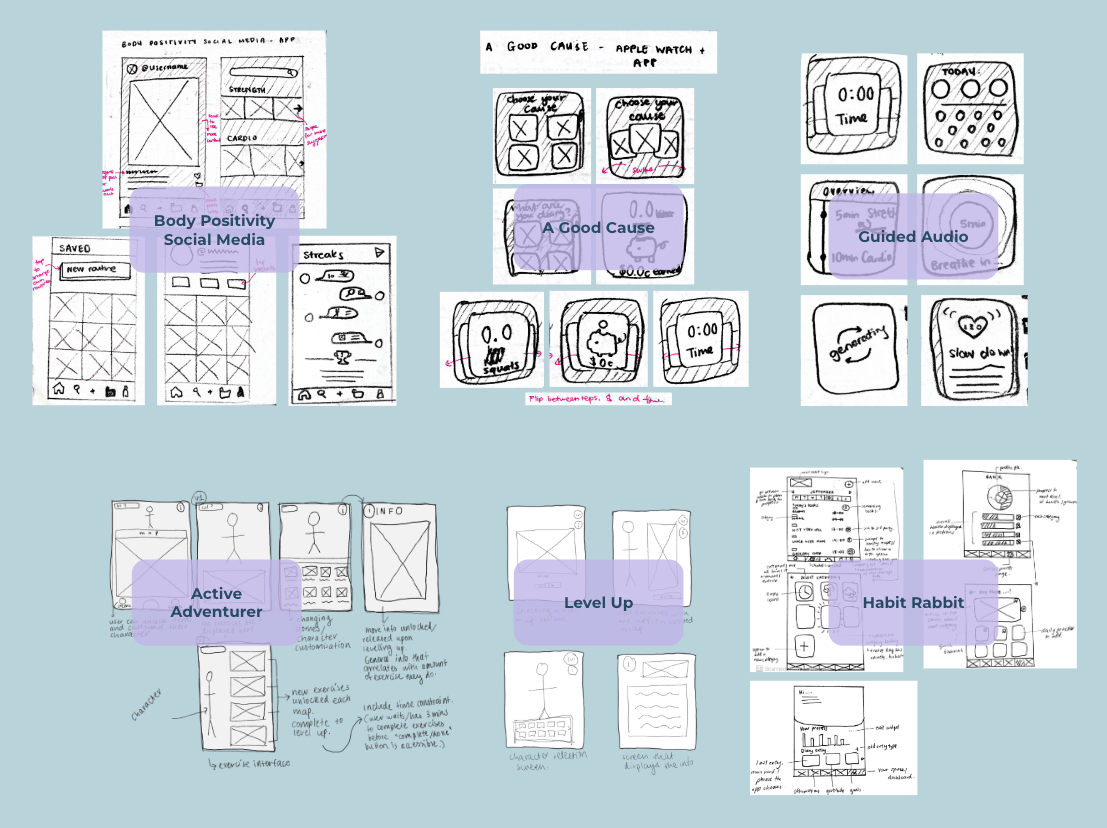 Low Fidelity Sketches